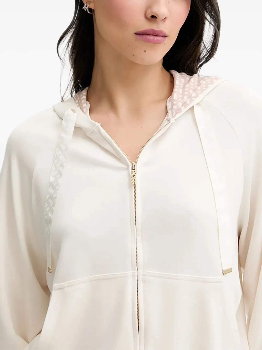 Hugo Boss Zip-up Hoodie In White
