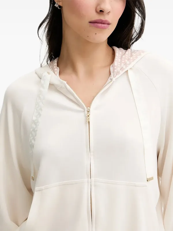 BOSS zip-up Hoodie White FARFETCH SG