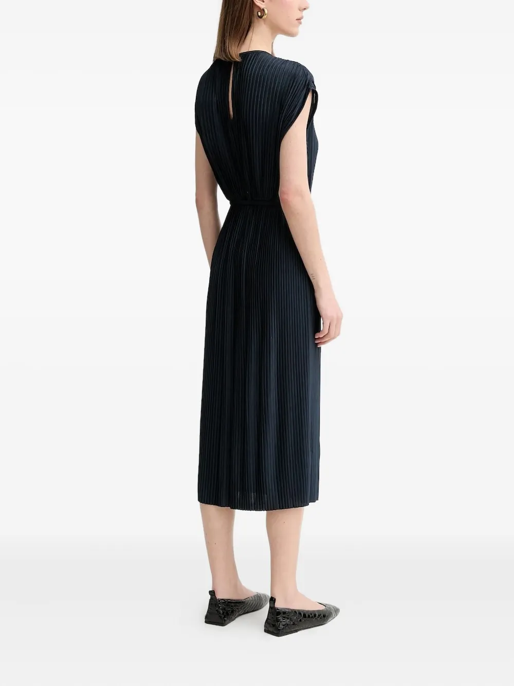 BOSS Emaura pleated tie-waist midi dress | Day Dresses | Image 2
