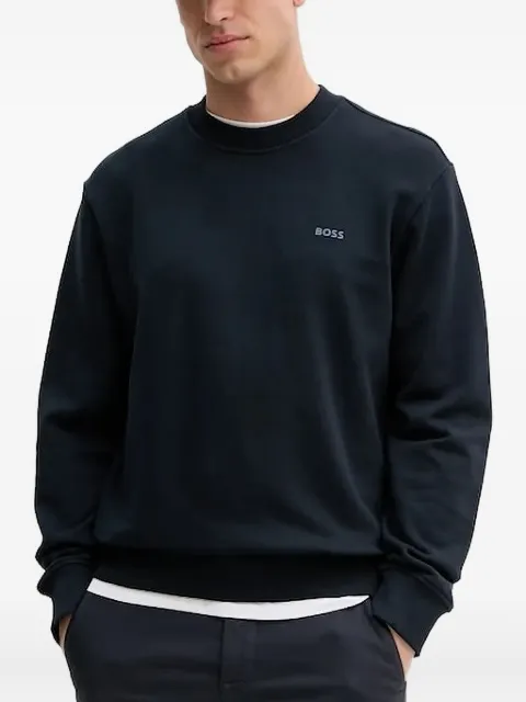 BOSS logo-print crew-neck sweatshirt