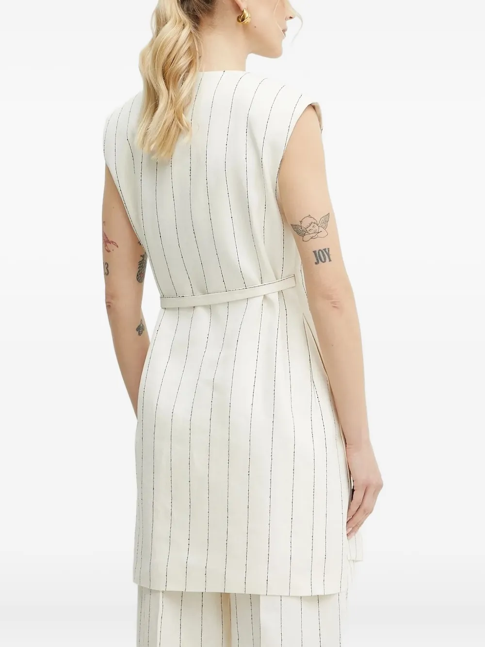 BOSS Dagania pinstripe wrap mini dress | Day Dresses | Image 2