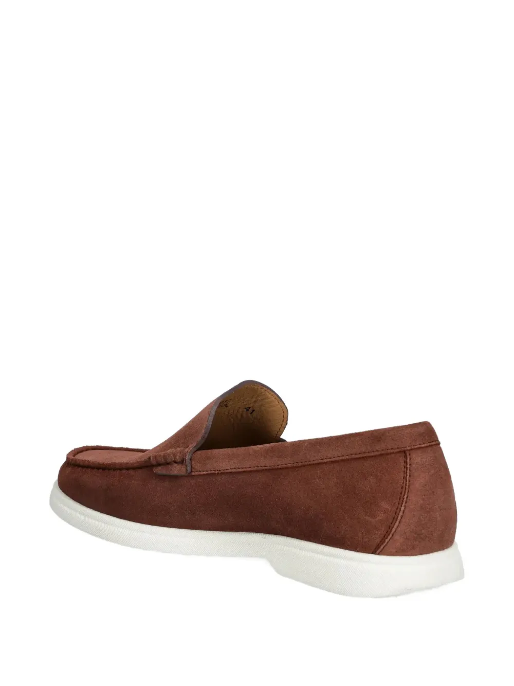 BOSS suede contrasting-sole loafers - Bruin