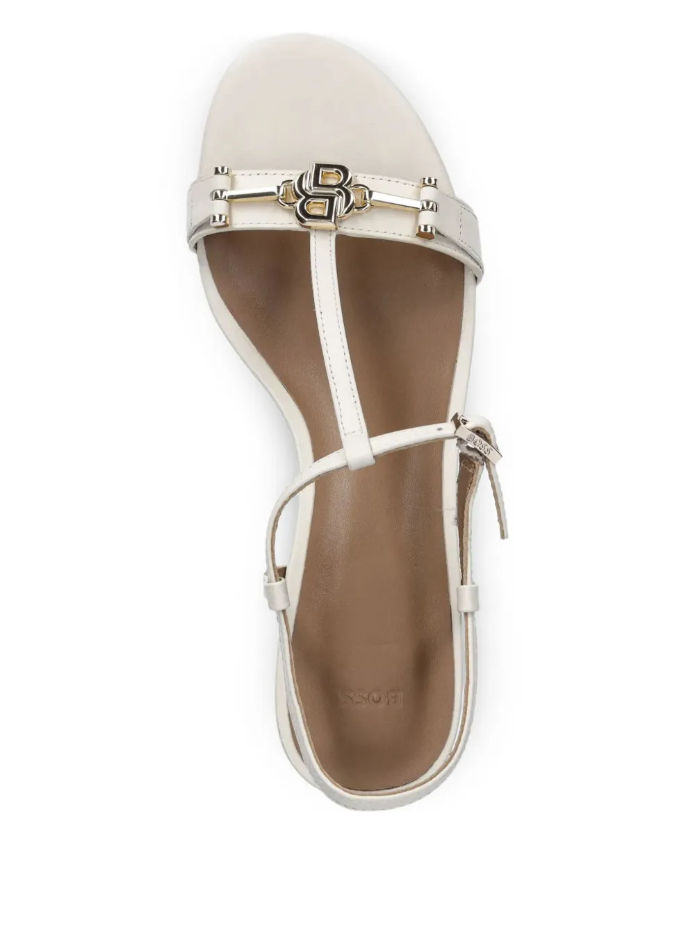 BOSS Double B monogram sandals Neutrals
