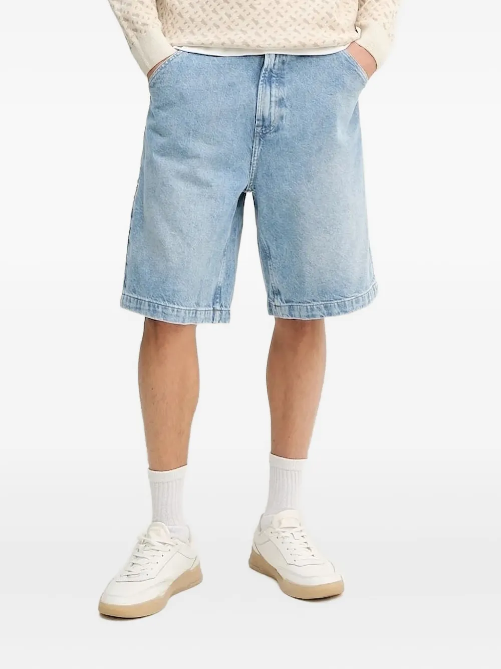 BOSS short en jean à poches passepoilées | bleu | Image 1