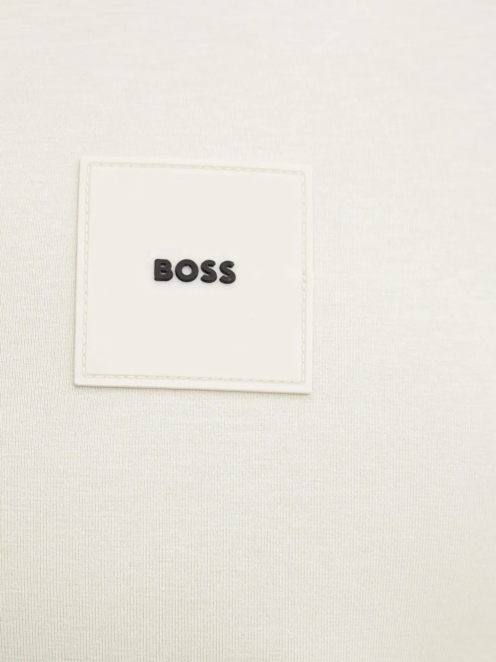 BOSS Poloshirt met gestreepte kraag Beige