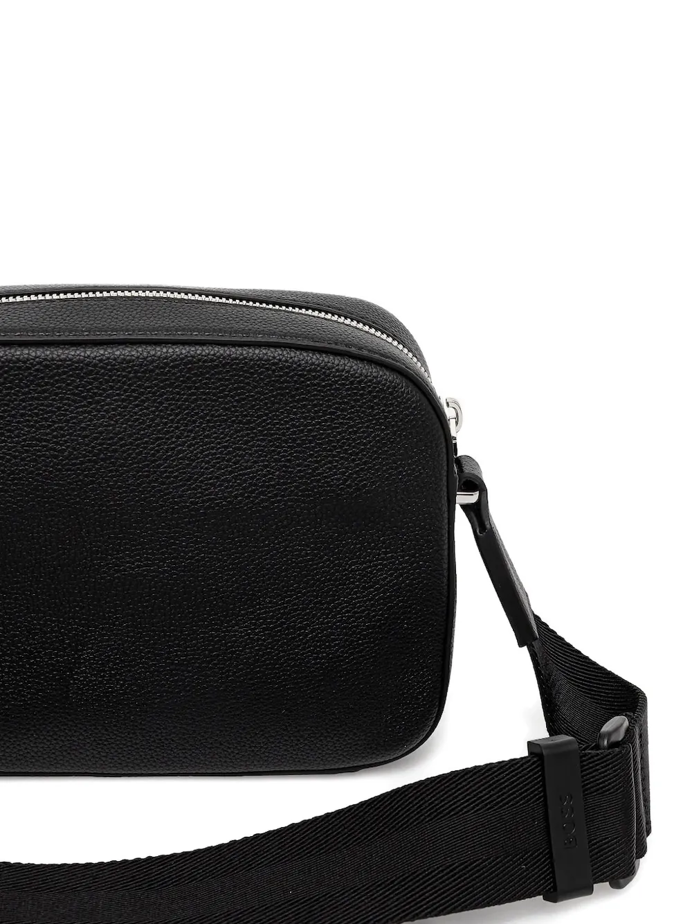 BOSS zip-fastening leather belt bag - Zwart