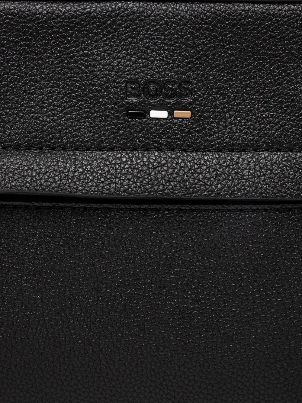 BOSS zip-fastening leather belt bag Zwart