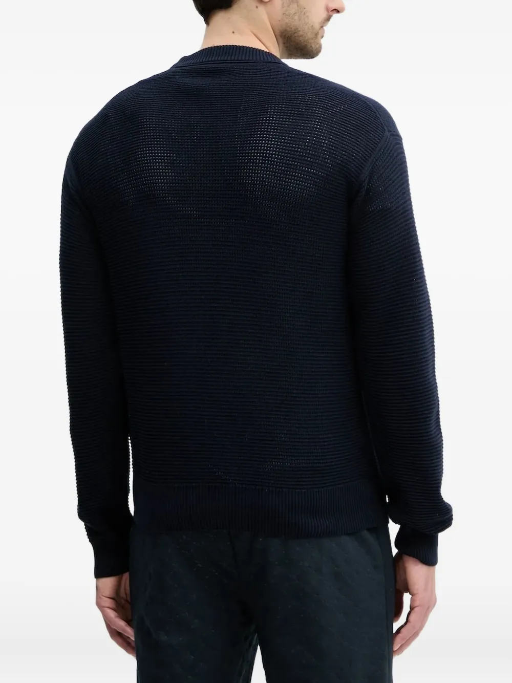 BOSS textured sweater - Blauw