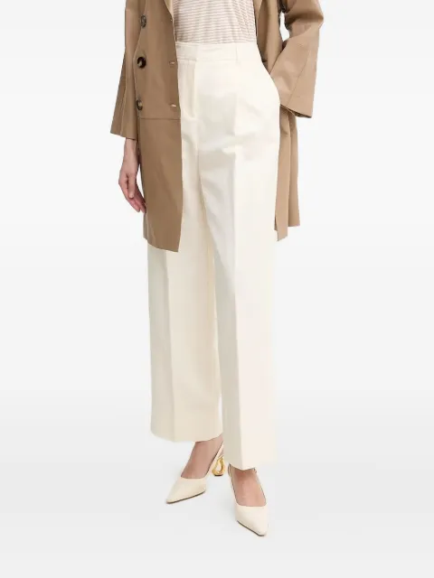 BOSS pleated belt-loops trousers
