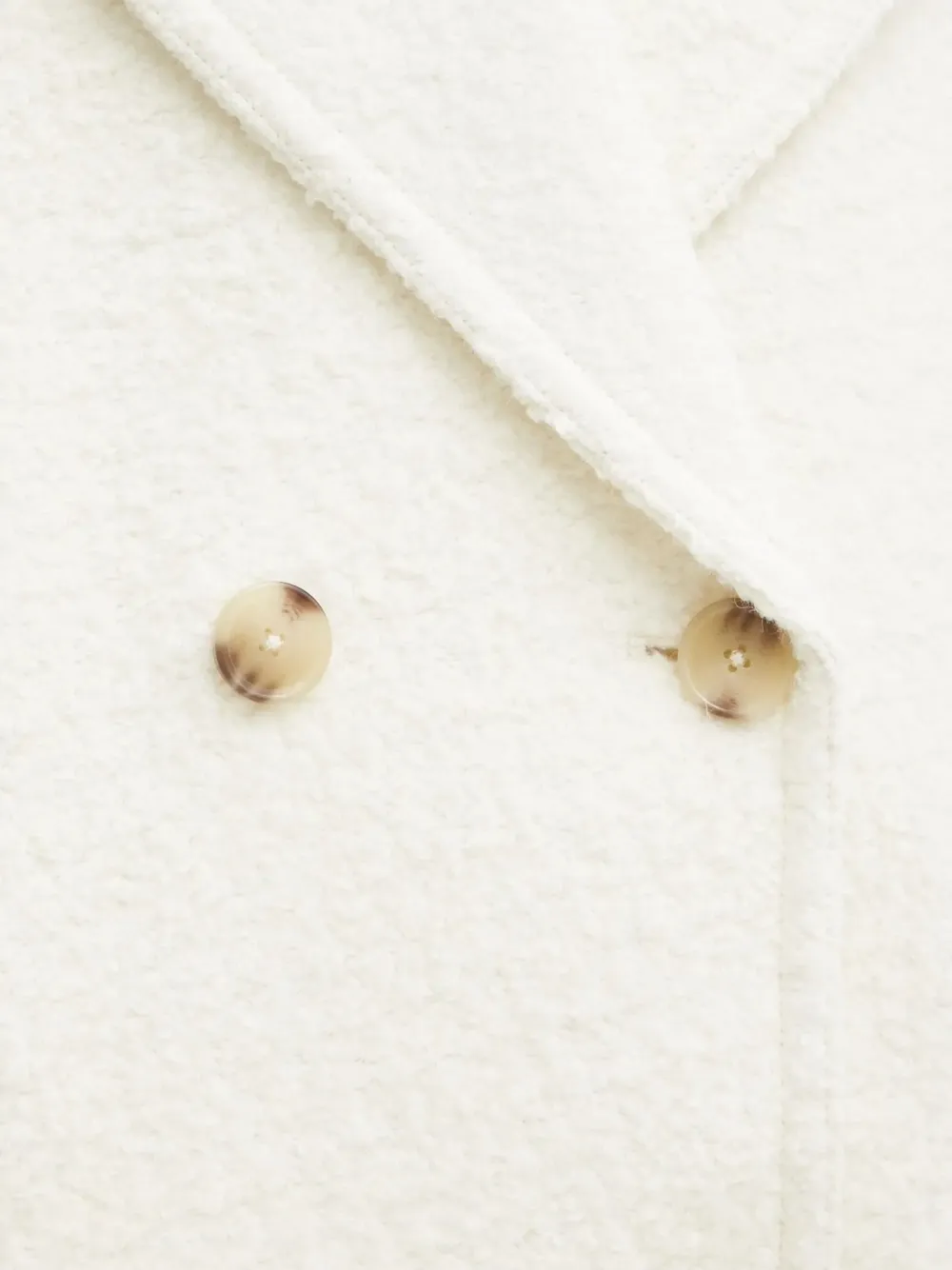 Hugo Boss Double-breasted Long-sleeve Coat In White