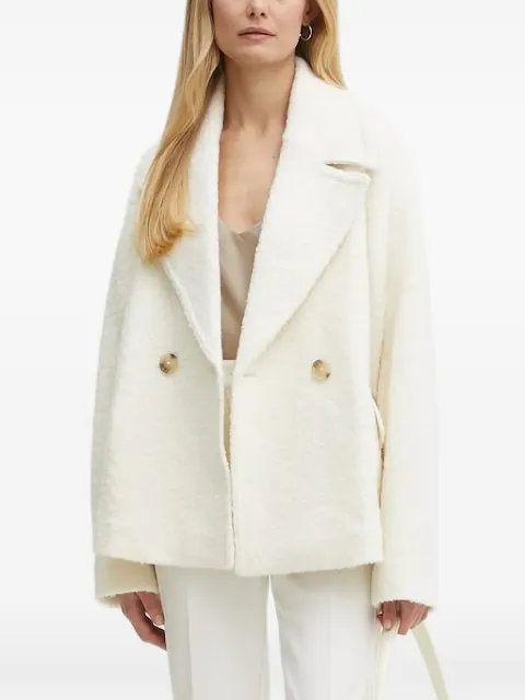 BOSS double-breasted long-sleeve coat