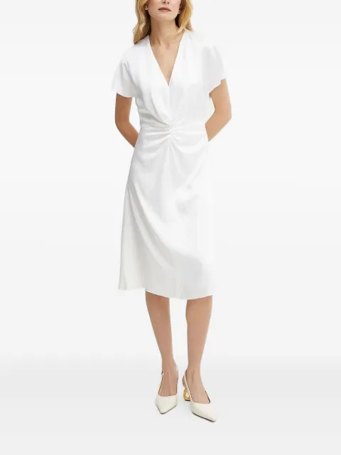 BOSS V-neck twisted midi dress