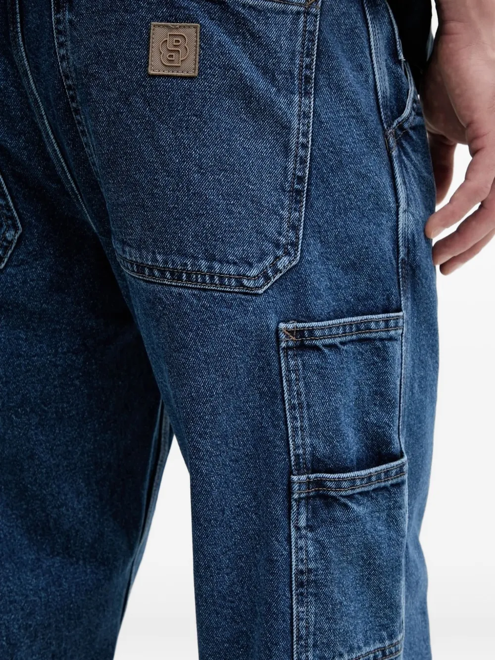 Hugo Boss Multiple-pockets Straight-leg Jeans In Black