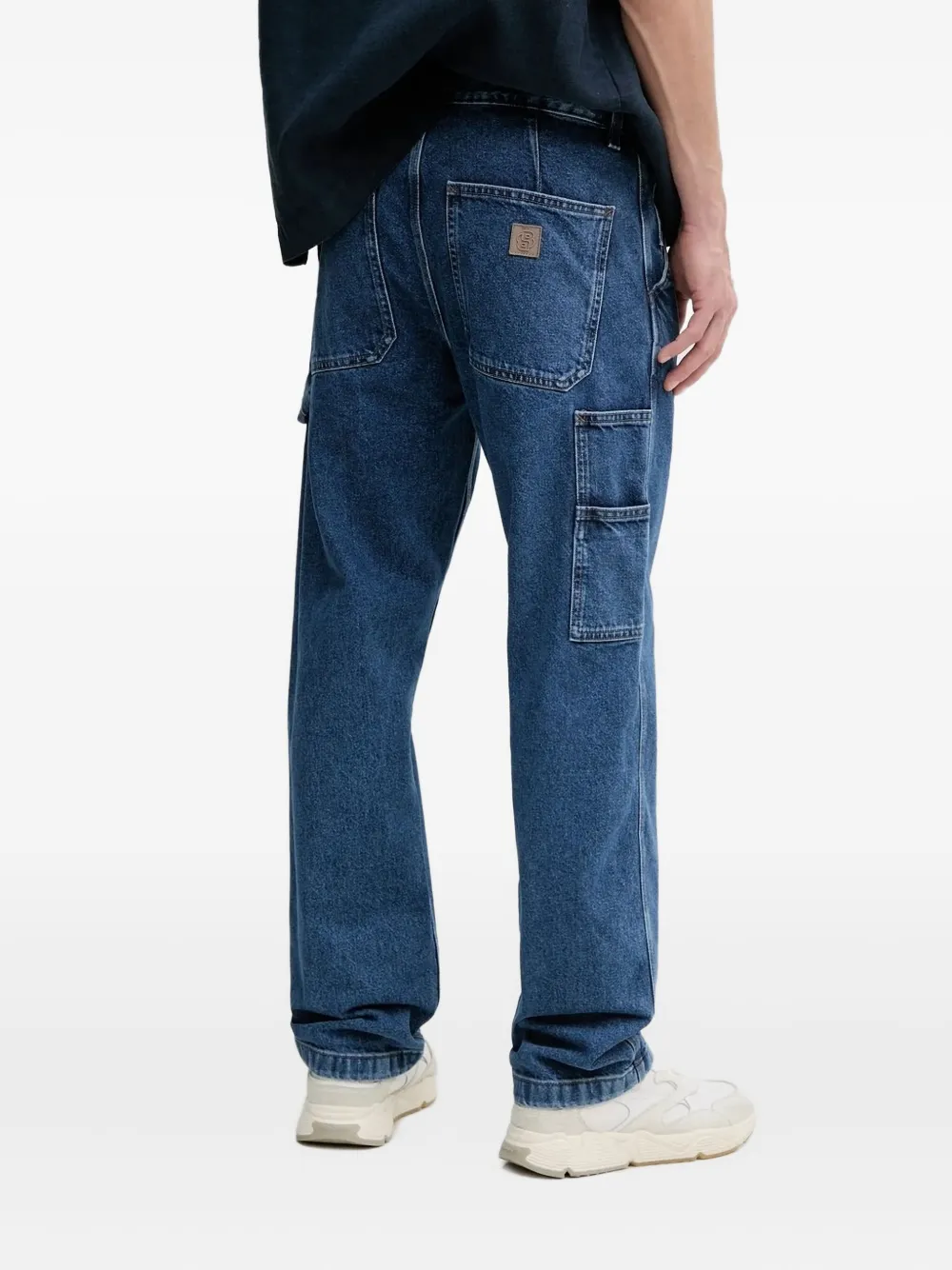 Hugo Boss Multiple-pockets Straight-leg Jeans In Black