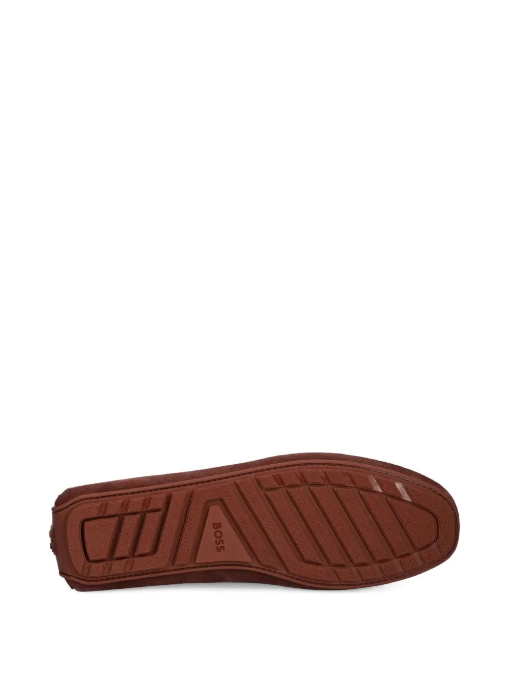 BOSS penny-slot suede loafers Red