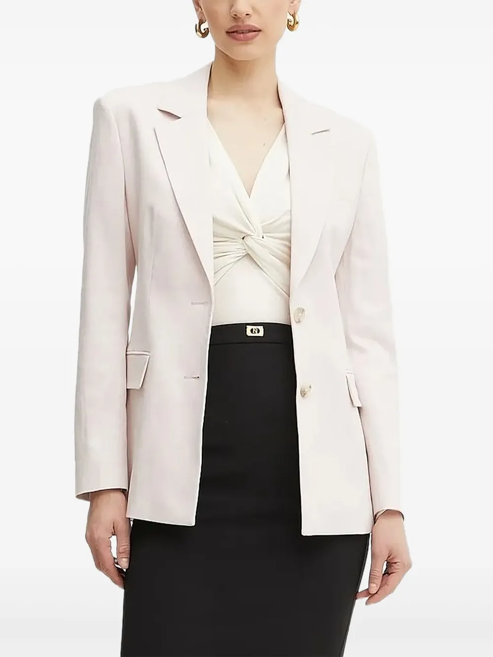 BOSS notched-lapel single-breasted blazer | Pink | Image 1