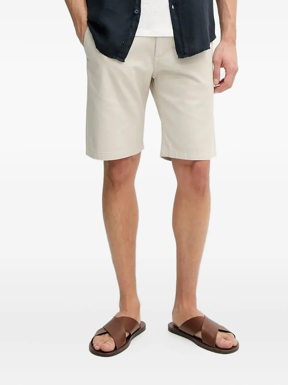 BOSS elasticated-waistband bermuda shorts Beige