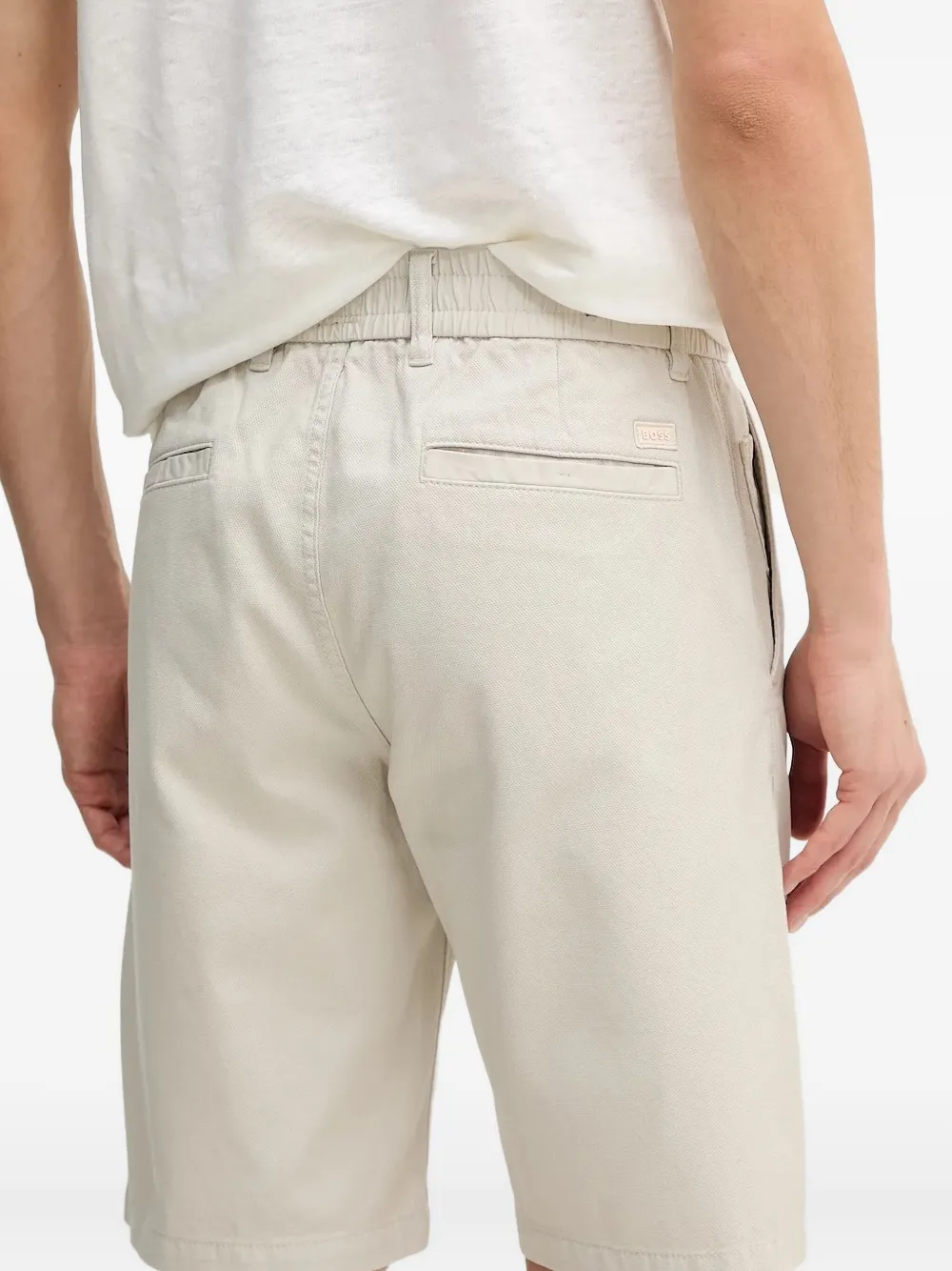 BOSS elasticated-waistband bermuda shorts - Beige