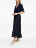 BOSS Docelina pleated button-front midi dress - Blue