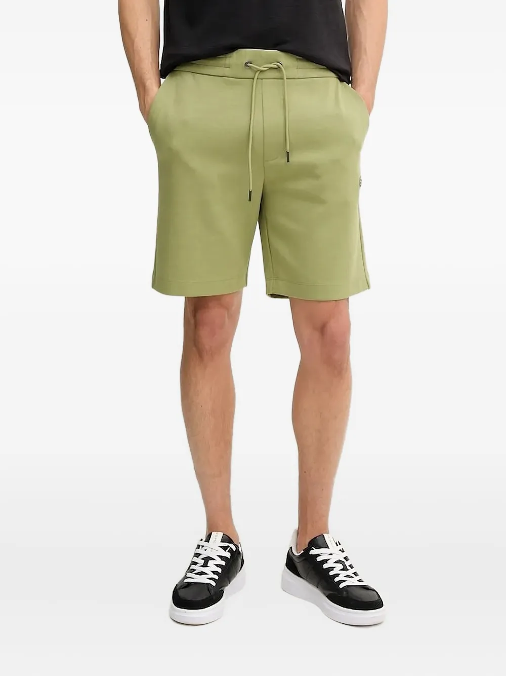BOSS drawstring-waist track shorts Groen
