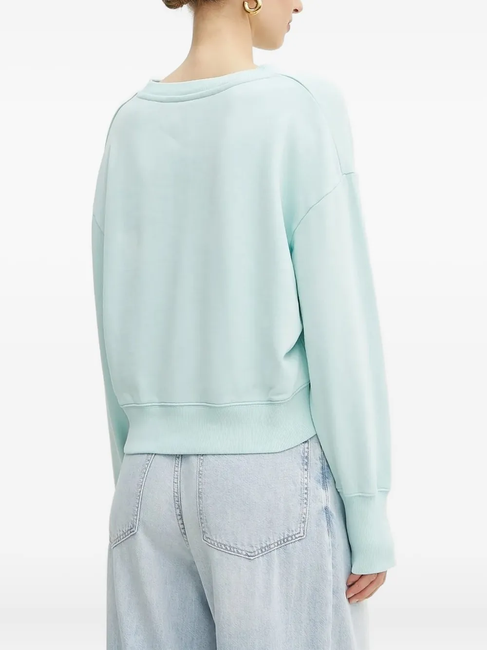 BOSS Sweater met kristallen Blauw