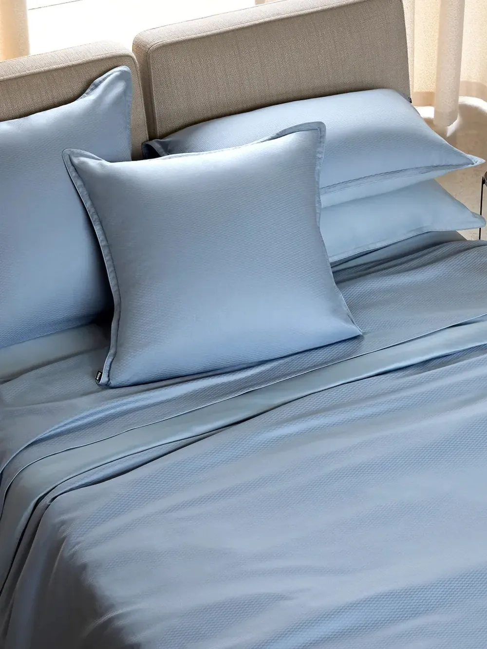 BOSS textured duvet cover | Bedding | Image 2
