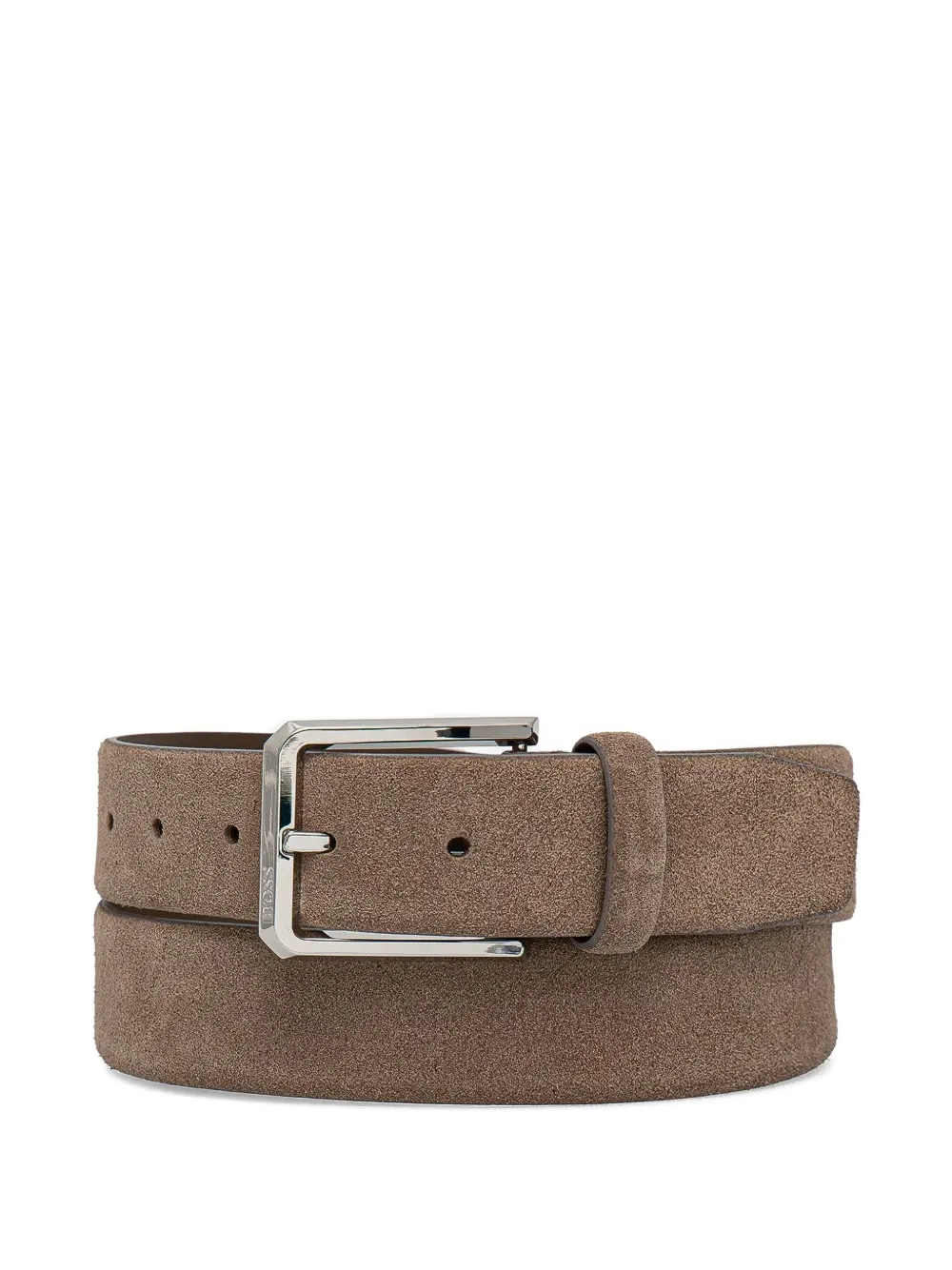 BOSS suede silver-buckle belt | Brown | Image 1