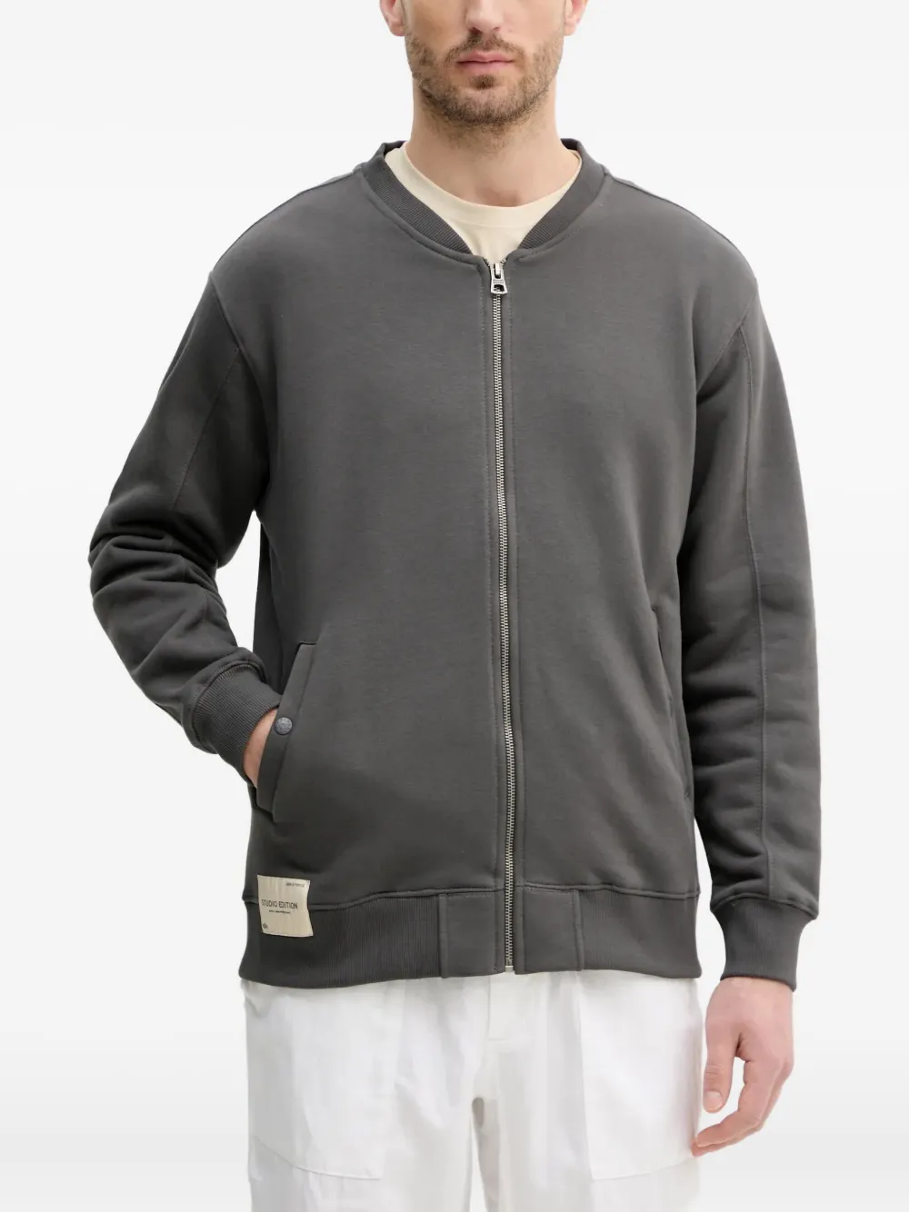 Alpha Industries Sweater met rits Grijs