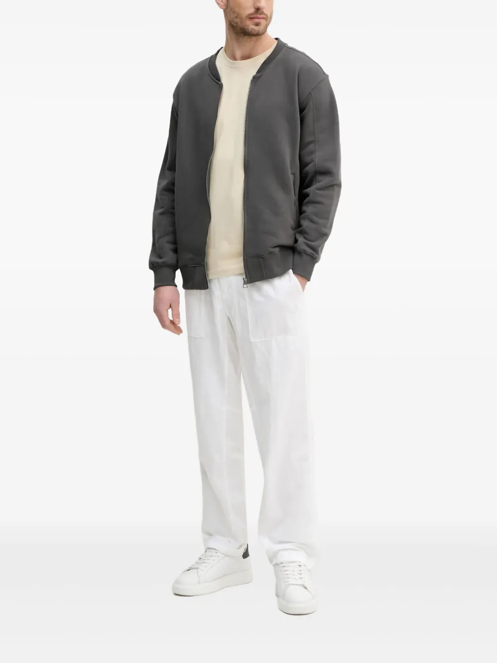 Alpha Industries Sweater met rits - Grijs
