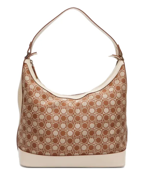 Ferragamo Pre-Owned 2010-2020s Gancini Pattern Canvas shoulder bag