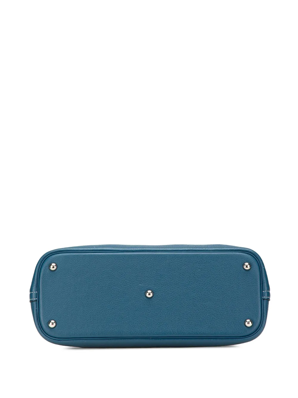 Pre-owned Hermes 2003 Clemence Bolide 35 Satchel In Blue