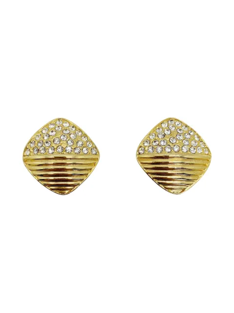 Jennifer Gibson Jewellery aretes de canalé con cristales 1980