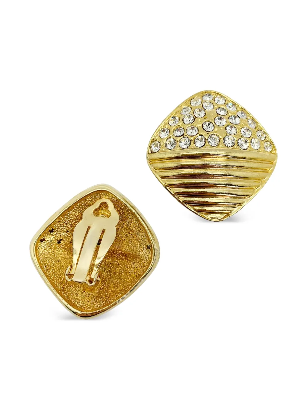 Jennifer Gibson Jewellery 1980s ribbed crystal earrings | Image 2