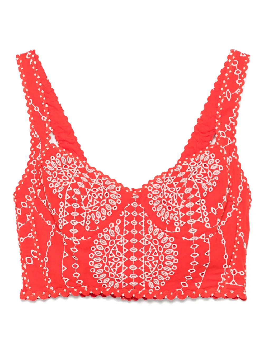Charo Ruiz Ibiza Goldie cropped top Rood