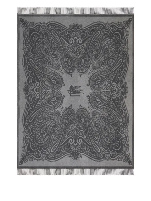 ETRO HOME ジャカード スローブランケット 180cm x 140cm