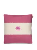 ETRO HOME logo-embroidered cushion - Pink