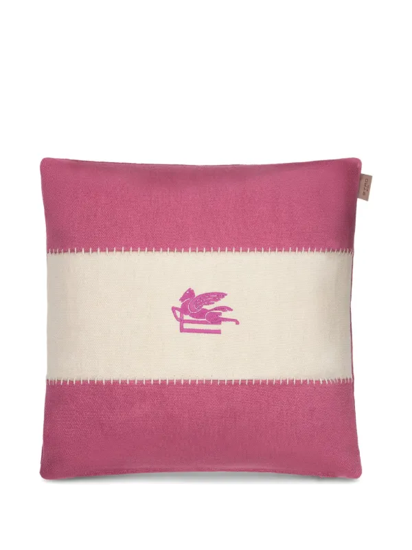 ETRO HOME ロゴ クッション | ピンク | FARFETCH JP