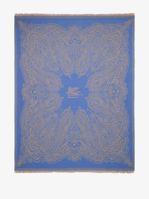 ETRO HOME ロゴジャカード ウール スローブランケット 180cm x 140cm