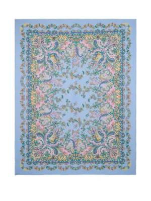 ETROウォッシャブル ウールスローケット 140x70cm ETRO HOME ロゴジャカード ウール スローブランケット 180cm x