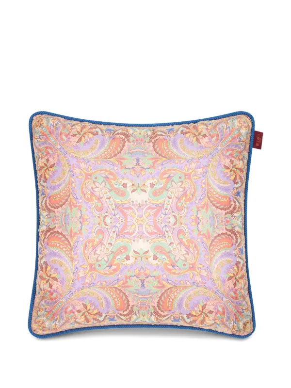 ETRO HOME リーフプリント クッション 45cm x 45cm | ピンク | FARFETCH JP