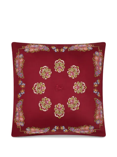 ETRO HOME logo-embroidered cushion 