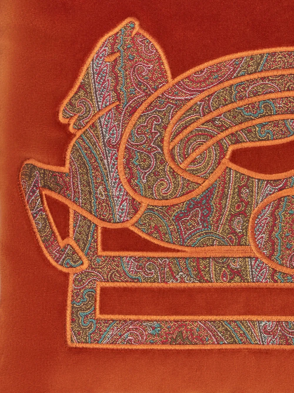 ETRO HOME logo-embroidered Cushion | Orange | FARFETCH