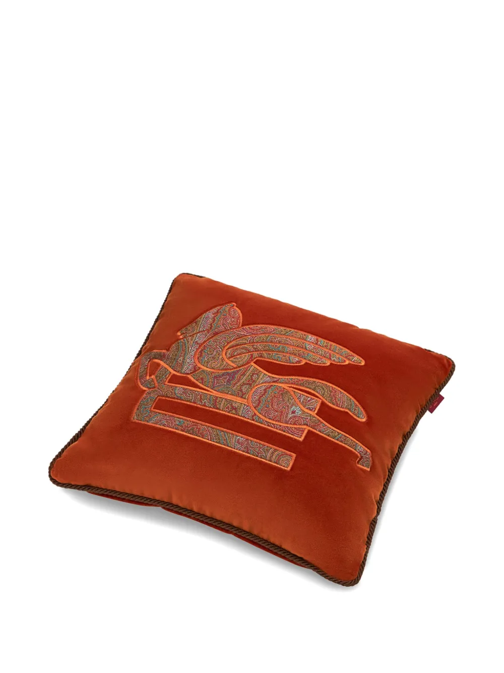 ETRO クッション 馬のロゴ グレーと赤 ETRO クッション 馬のロゴ グレーと赤 ETRO クッション 馬のロゴ