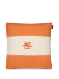 ETRO HOME logo-embroidered cushion - Orange