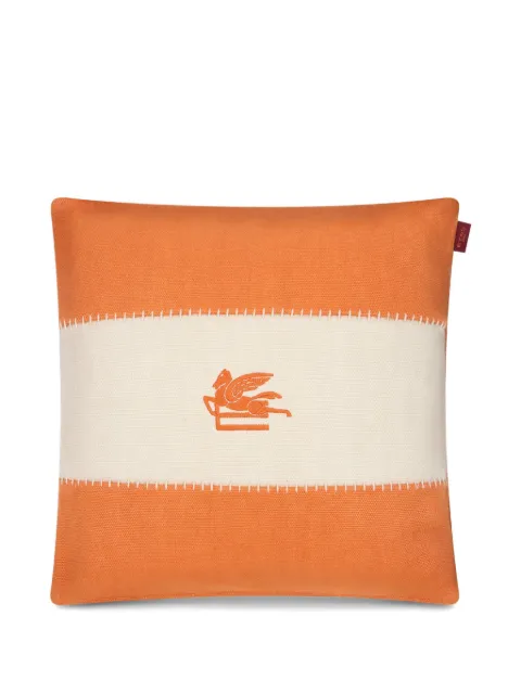 ETRO HOME logo-embroidered cushion 