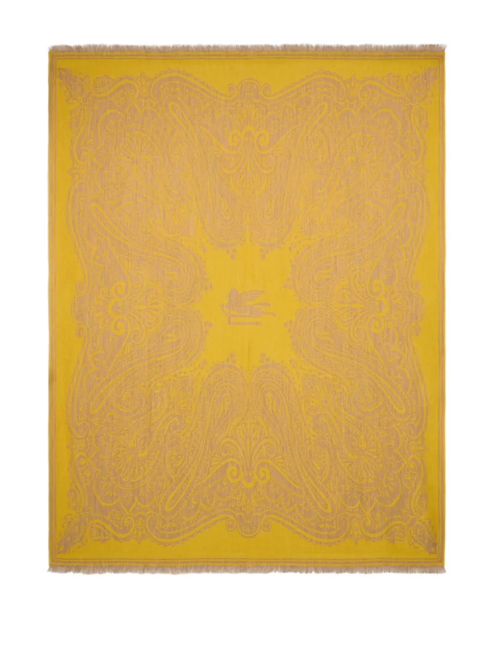 ETRO HOME paisley-jacquard wool blanket | Yellow | Image 1
