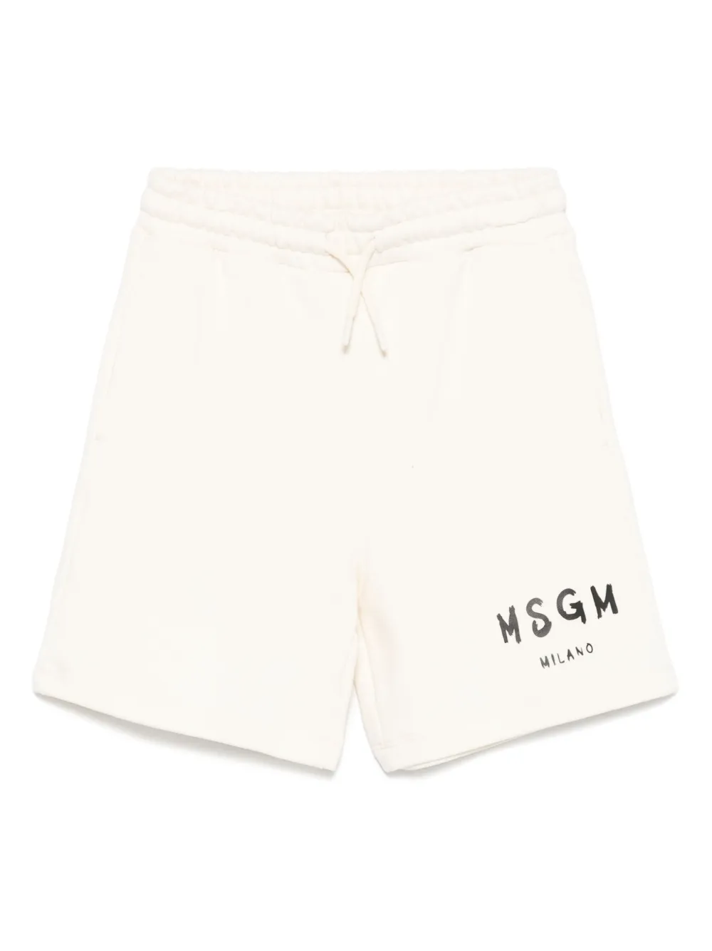 MSGM Kids Katoenen shorts Beige