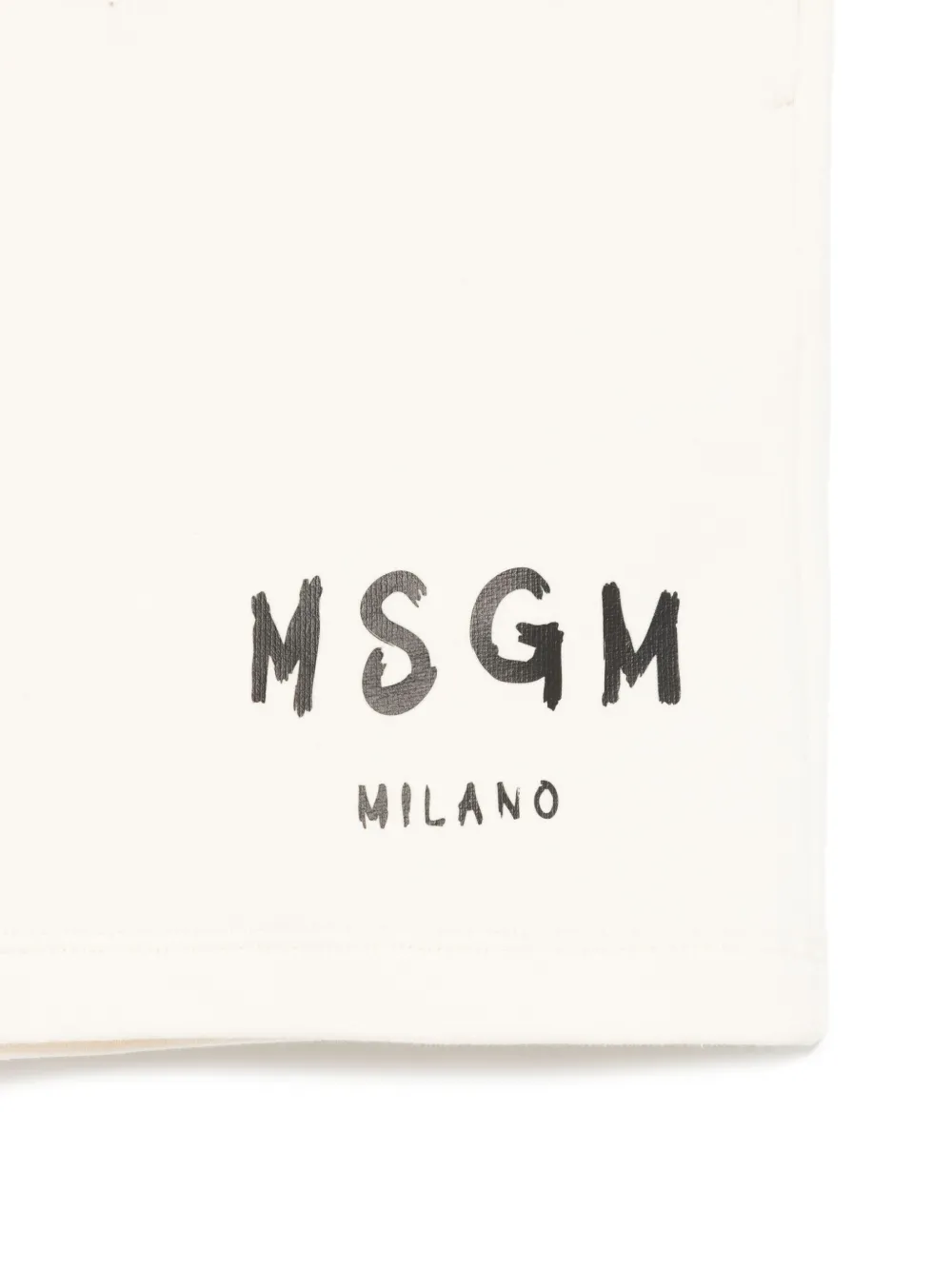 MSGM Kids Katoenen shorts Beige