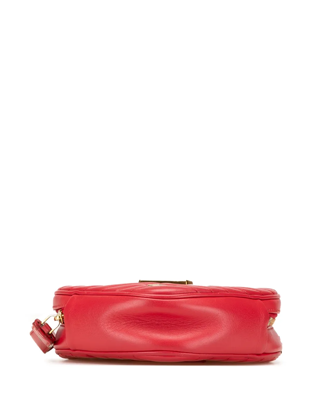Pre-owned Louis Vuitton 2018 Calfskin Embellished New Wave Love Lock Crossbody Bag In Red