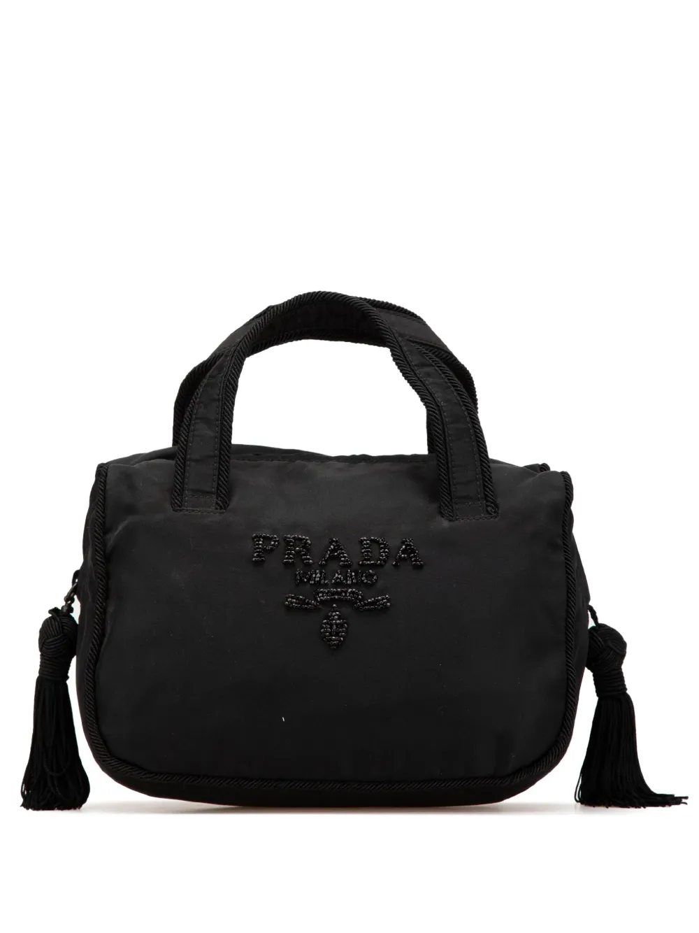 Prada Pre-Owned 2000-2013 Tessuto Beaded Tassel handbag | Black | Image 1